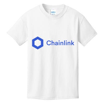Funny Chainlink LINK Funny Chainlink Crypto Chainlink Blue Chainlink Merch Kids T-Shirt
