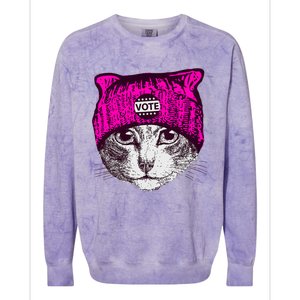 Funny Cat Ladies 2024 Rights Equal Rights Teens Colorblast Crewneck Sweatshirt