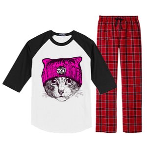 Funny Cat Ladies 2024 Rights Equal Rights Teens Raglan Sleeve Pajama Set