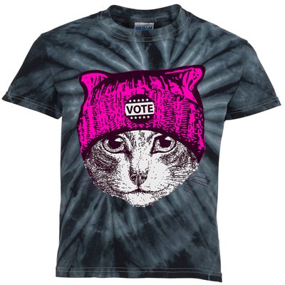 Funny Cat Ladies 2024 Rights Equal Rights Teens Kids Tie-Dye T-Shirt