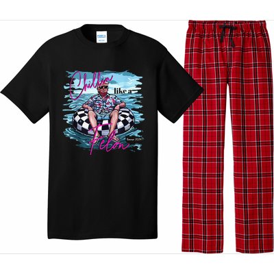 Funny Chillin Like A Felon Summer Trump 2024 Gift Pajama Set