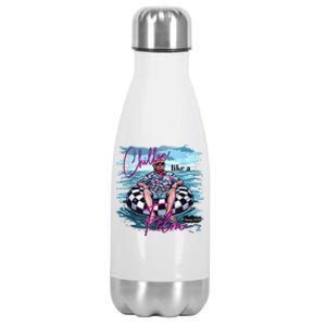 Funny Chillin Like A Felon Summer Trump 2024 Gift Stainless Steel Insulated Water Bottle