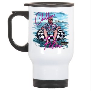 Funny Chillin Like A Felon Summer Trump 2024 Gift Stainless Steel Travel Mug