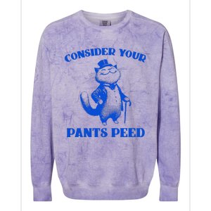 Funny Cat Lover Quote Consider Your Pants Peed Silly Cat Colorblast Crewneck Sweatshirt