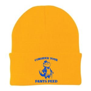 Funny Cat Lover Quote Consider Your Pants Peed Silly Cat Knit Cap Winter Beanie