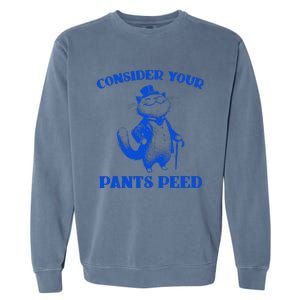 Funny Cat Lover Quote Consider Your Pants Peed Silly Cat Garment-Dyed Sweatshirt