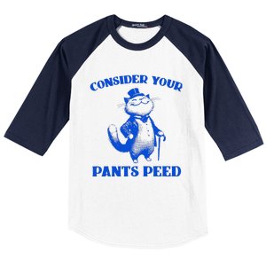 Funny Cat Lover Quote Consider Your Pants Peed Silly Cat Baseball Sleeve Shirt