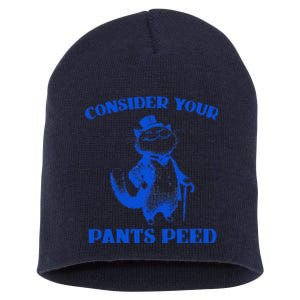 Funny Cat Lover Quote Consider Your Pants Peed Silly Cat Short Acrylic Beanie