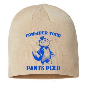 Funny Cat Lover Quote Consider Your Pants Peed Silly Cat Sustainable Beanie