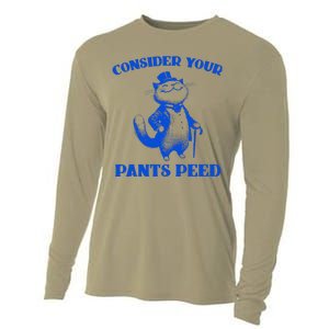 Funny Cat Lover Quote Consider Your Pants Peed Silly Cat Cooling Performance Long Sleeve Crew