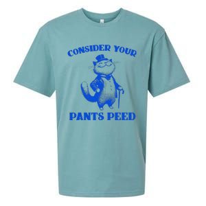 Funny Cat Lover Quote Consider Your Pants Peed Silly Cat Sueded Cloud Jersey T-Shirt