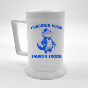 Funny Cat Lover Quote Consider Your Pants Peed Silly Cat Beer Stein