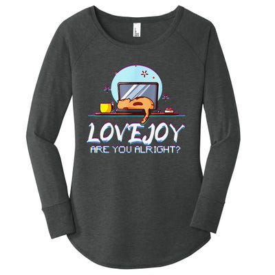 Funny Cute Lovejoy Merch Wilbur Soot Bored Cats Women's Perfect Tri Tunic Long Sleeve Shirt