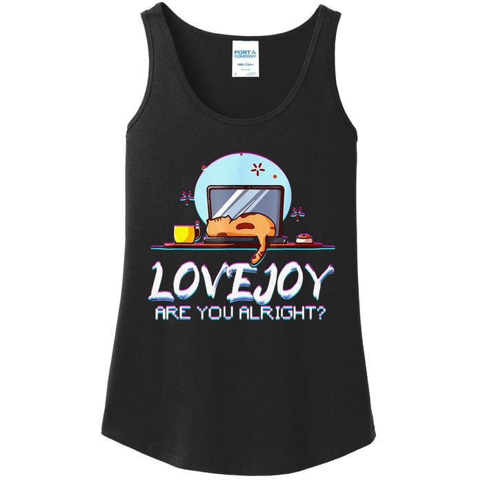 Funny Cute Lovejoy Merch Wilbur Soot Bored Cats Ladies Essential Tank