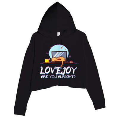 Funny Cute Lovejoy Merch Wilbur Soot Bored Cats Crop Fleece Hoodie