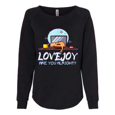 Funny Cute Lovejoy Merch Wilbur Soot Bored Cats Womens California Wash Sweatshirt