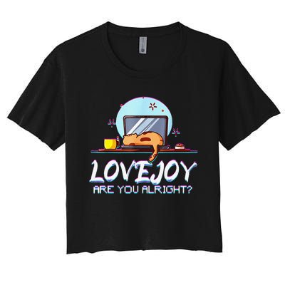 Funny Cute Lovejoy Merch Wilbur Soot Bored Cats Women's Crop Top Tee