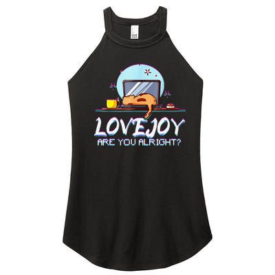 Funny Cute Lovejoy Merch Wilbur Soot Bored Cats Women's Perfect Tri Rocker Tank