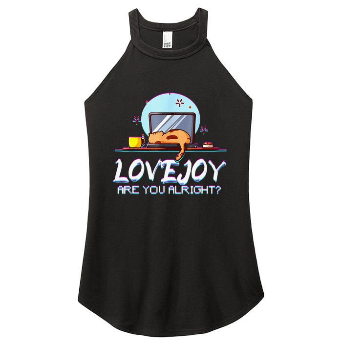 Funny Cute Lovejoy Merch Wilbur Soot Bored Cats Women's Perfect Tri Rocker Tank