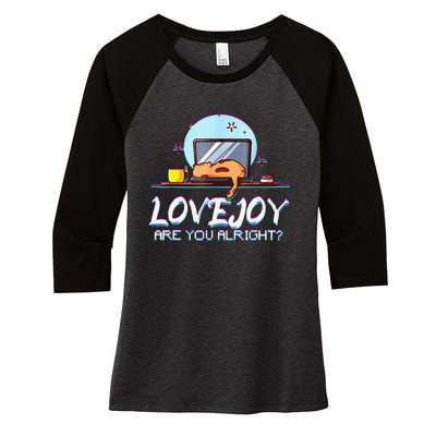 Funny Cute Lovejoy Merch Wilbur Soot Bored Cats Women's Tri-Blend 3/4-Sleeve Raglan Shirt