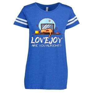 Funny Cute Lovejoy Merch Wilbur Soot Bored Cats Enza Ladies Jersey Football T-Shirt