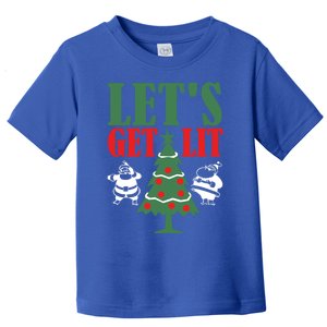 Funny Christmas Let's Get Lit Ing Xmas Lights Tree Gift Toddler T-Shirt