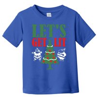 Funny Christmas Let's Get Lit Ing Xmas Lights Tree Gift Toddler T-Shirt