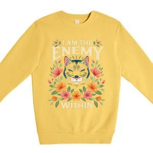 Funny Cat Ladies For Kamala Harris 2024 Election Premium Crewneck Sweatshirt