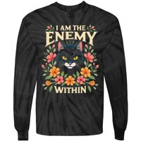 Funny Cat Ladies For Kamala Harris 2024 Election Tie-Dye Long Sleeve Shirt