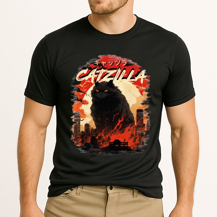 Funny Cat Lover Catzilla Cat Humor Cat Performance Shirt