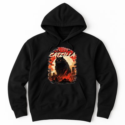 Funny Cat Lover Catzilla Cat Humor Cat Hoodie