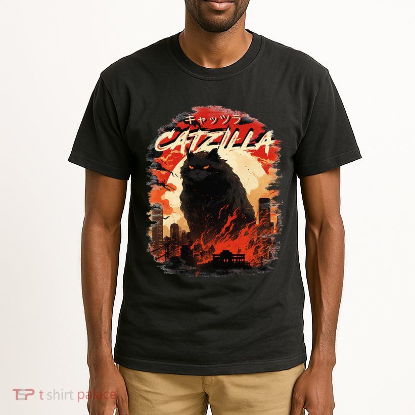 Funny Cat Lover Catzilla Cat Humor Cat Tall T-Shirt