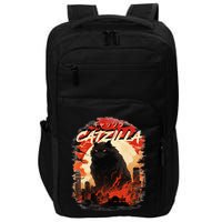 Funny Cat Lover Catzilla Cat Humor Cat Impact Tech Backpack