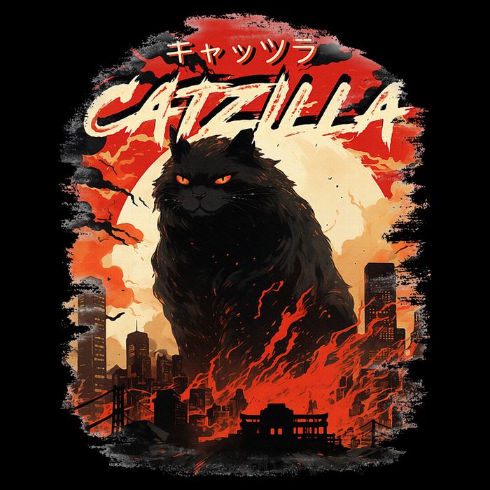 Funny Cat Lover Catzilla Cat Humor Cat Impact Tech Backpack