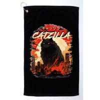 Funny Cat Lover Catzilla Cat Humor Cat Golf Towel