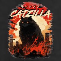 Funny Cat Lover Catzilla Cat Humor Cat Golf Towel