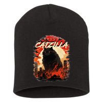 Funny Cat Lover Catzilla Cat Humor Cat Short Acrylic Beanie