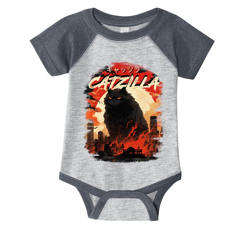 Funny Cat Lover Catzilla Cat Humor Cat Infant Baby Jersey Bodysuit