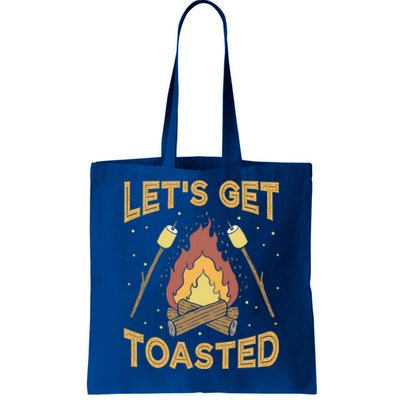 Funny Camping Lets Get Toasted Meaningful Gift Tote Bag