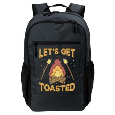 Funny Camping Lets Get Toasted Meaningful Gift Daily Commute Backpack