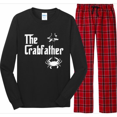 Funny Crab Lover Crabbing The Crabfather Crabber Long Sleeve Pajama Set