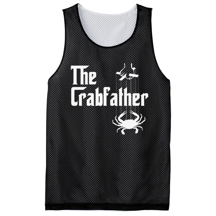 Funny Crab Lover Crabbing The Crabfather Crabber Mesh Reversible Basketball Jersey Tank