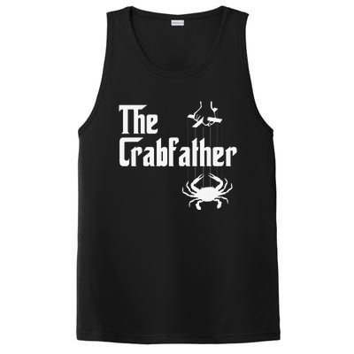 Funny Crab Lover Crabbing The Crabfather Crabber PosiCharge Competitor Tank