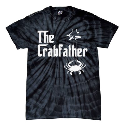 Funny Crab Lover Crabbing The Crabfather Crabber Tie-Dye T-Shirt