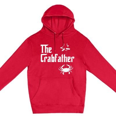 Funny Crab Lover Crabbing The Crabfather Crabber Premium Pullover Hoodie