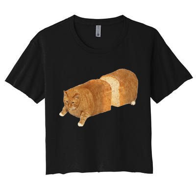 Funny Cat Loaf Cat Bread Cat Lovers Kitty Kitten Women Women's Crop Top Tee