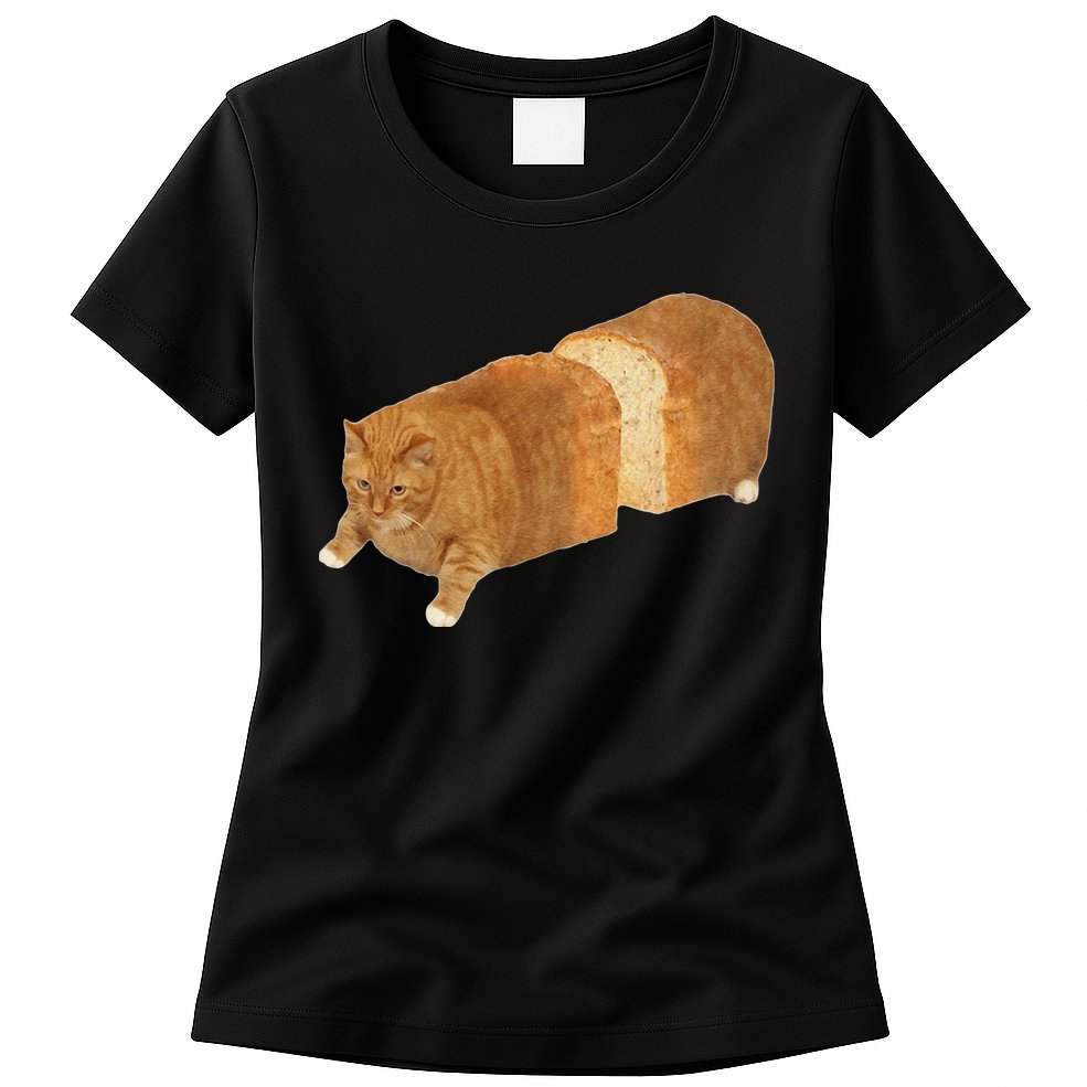 Funny Cat Loaf Cat Bread Cat Lovers Kitty Kitten Women Womens T-Shirt