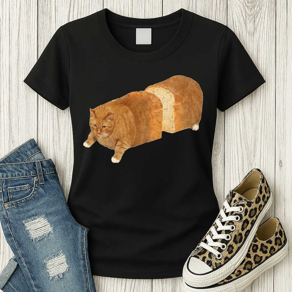 Funny Cat Loaf Cat Bread Cat Lovers Kitty Kitten Women Womens T-Shirt