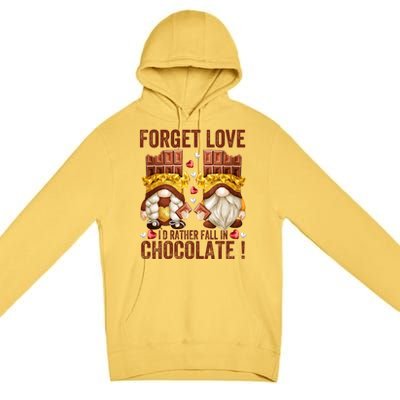 Funny Chocolate Lover Gnome Funny Gift Anti Valentines Day Great Gift Premium Pullover Hoodie