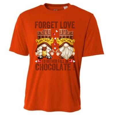 Funny Chocolate Lover Gnome Funny Gift Anti Valentines Day Great Gift Cooling Performance Crew T-Shirt